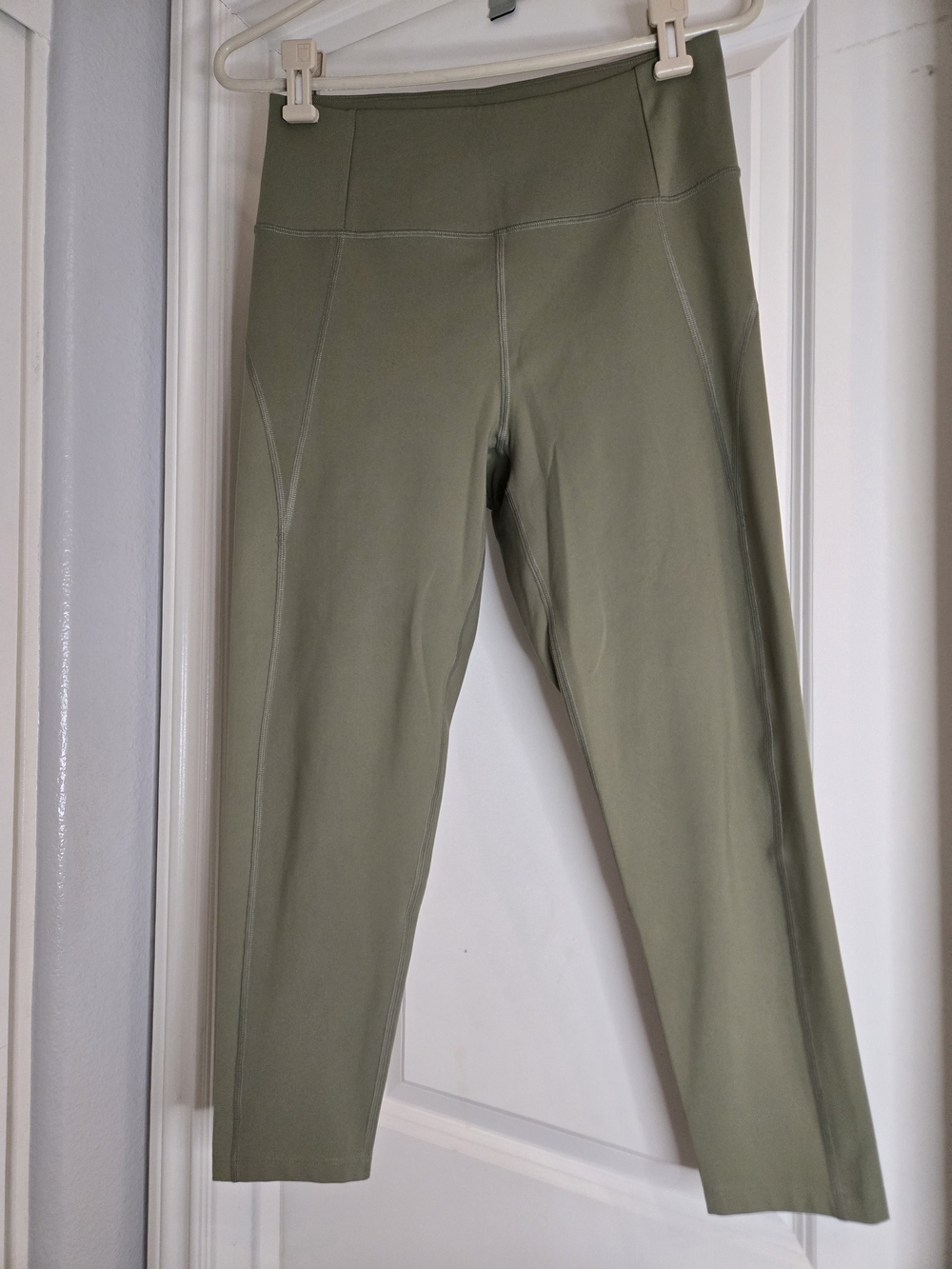 girlfriend collective Olive Green High-Rise Leggings, Size Large
